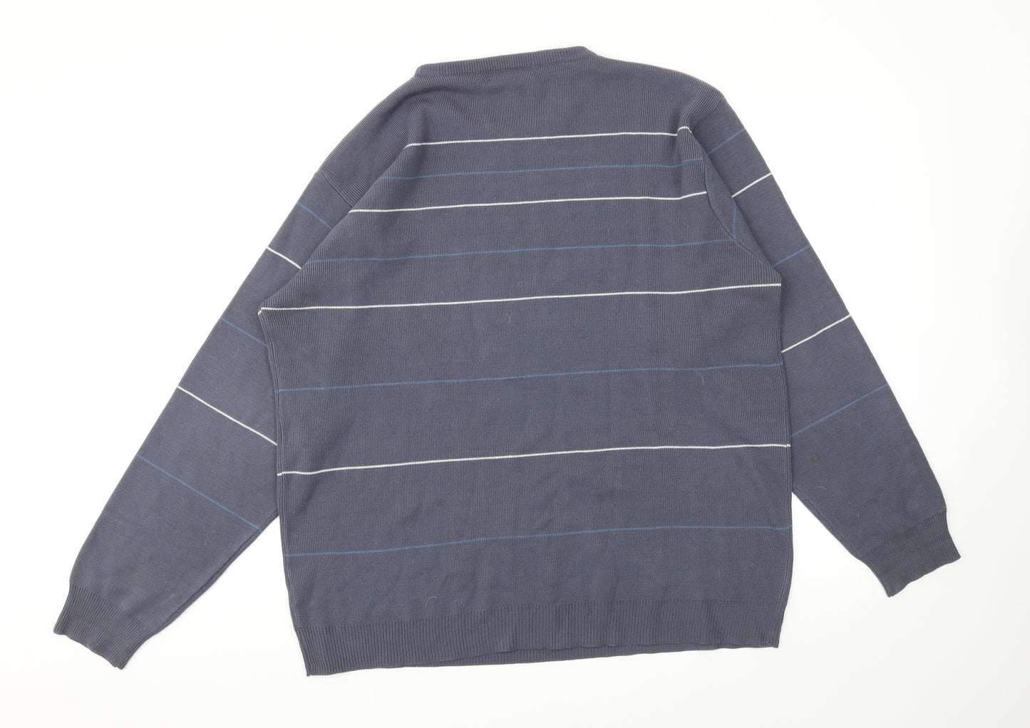 OFFICERS CLUB Mens Blue Check  Pullover Jumper Size 2XL