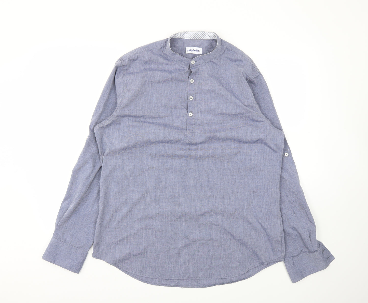 Alexandra Mens Blue Houndstooth   T-Shirt Size L