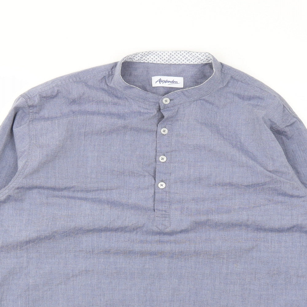 Alexandra Mens Blue Houndstooth   T-Shirt Size L