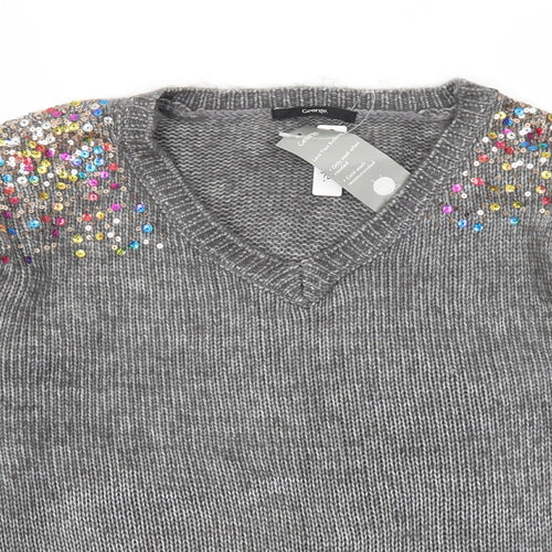 George Womens Grey   Pullover Jumper Size S