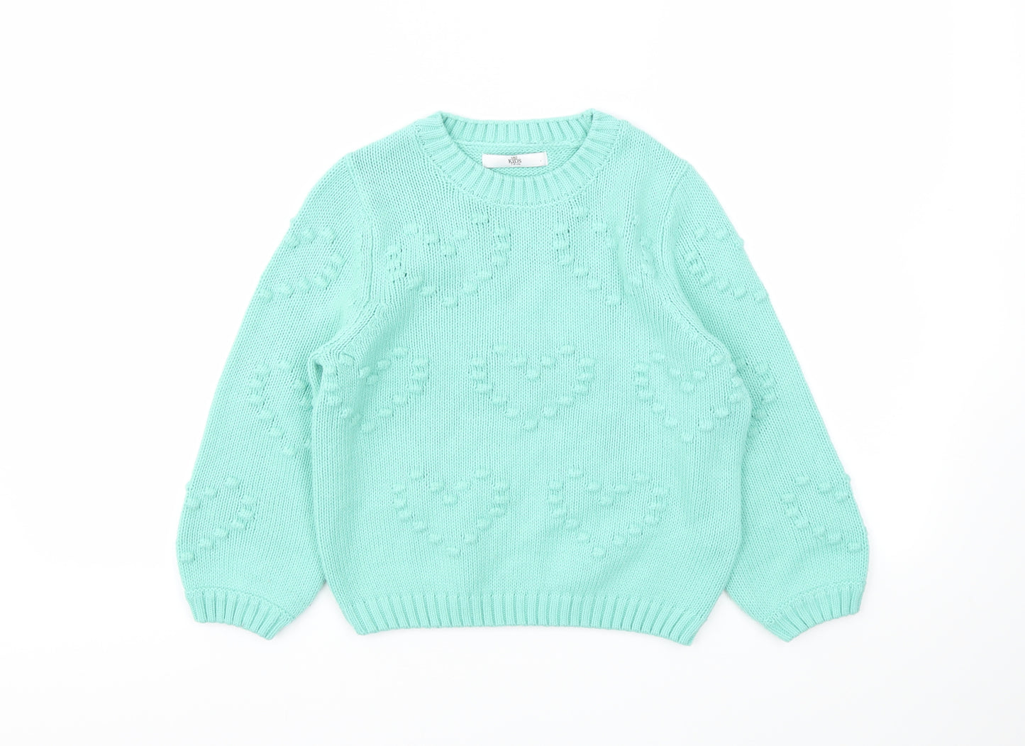 M&S Girls Green   Pullover Sweatshirt Size 7-8 Years