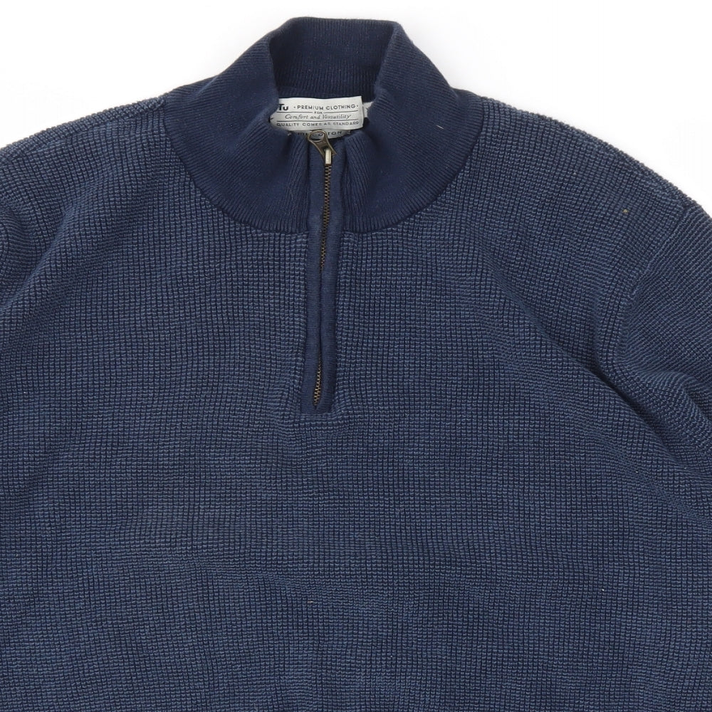 TU Mens Blue   Pullover Sweatshirt Size XL