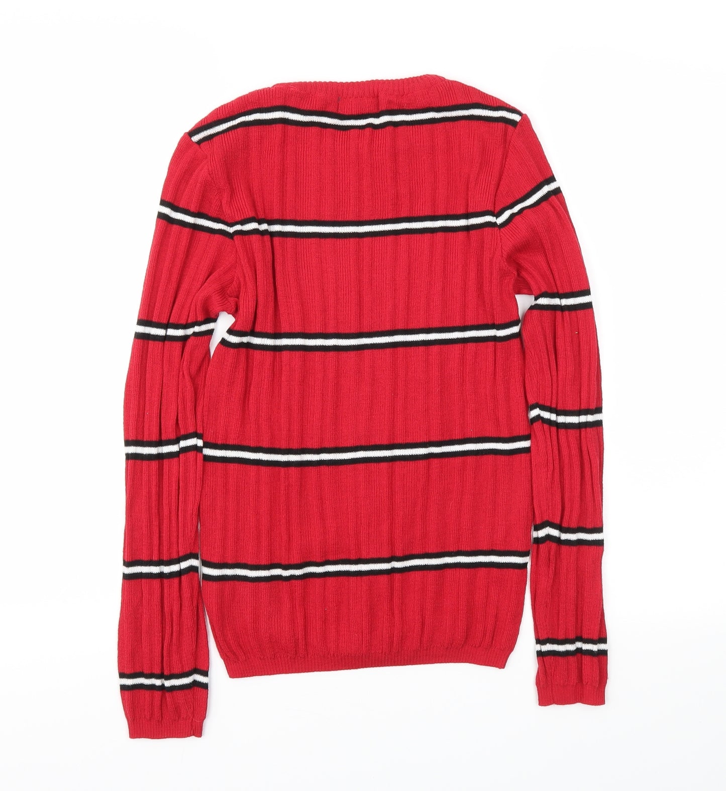 Primark Womens Red Striped  Basic T-Shirt Size M
