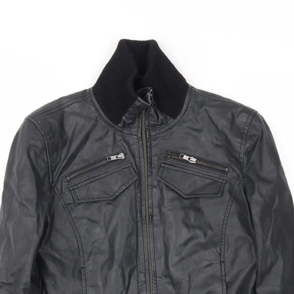 IMAGES Womens Black   Jacket Coat Size 10