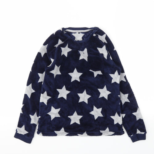 George Girls Blue Argyle/Diamond  Top Pyjama Top Size 10-11 Years