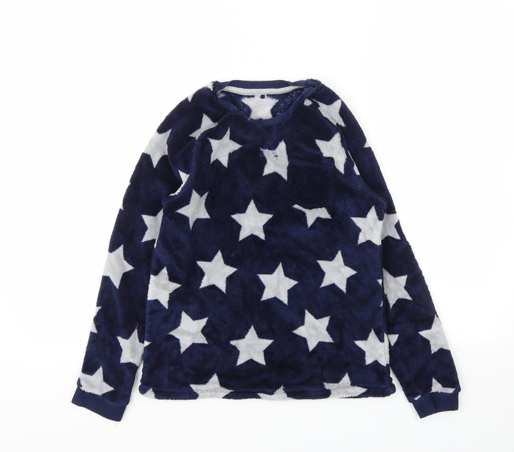 George Girls Blue Argyle/Diamond Top Pyjama Top Size 10-11 Years