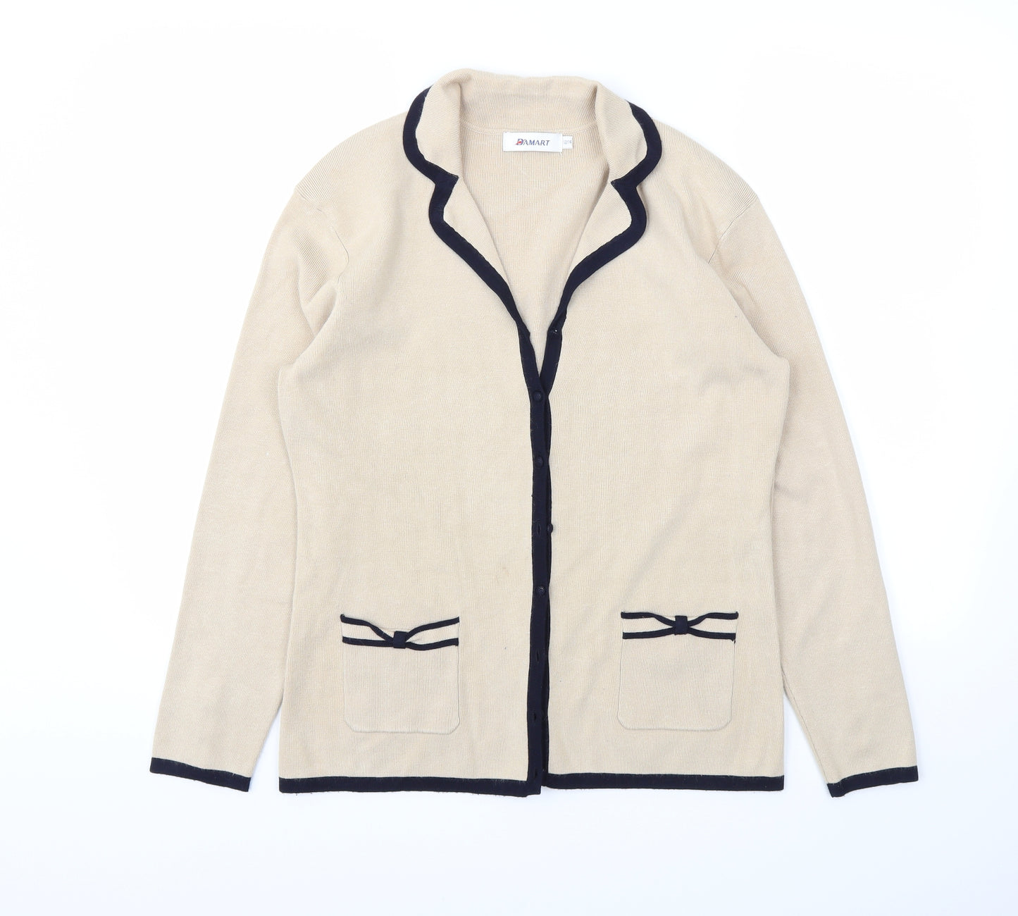 Damart Womens Beige   Cardigan Jumper Size 12