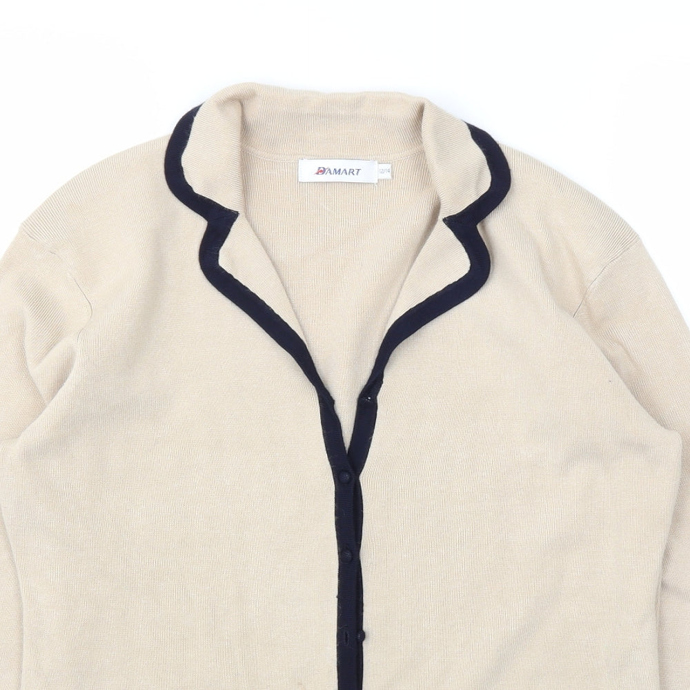Damart Womens Beige   Cardigan Jumper Size 12