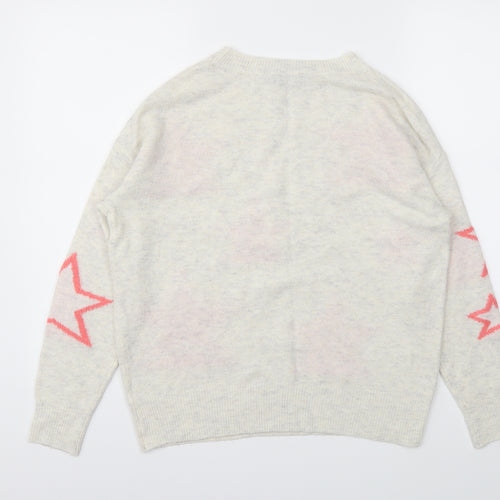 F&F Womens Ivory Argyle/Diamond  Pullover Jumper Size 6