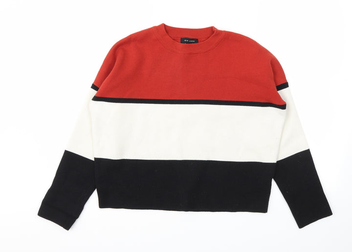 New Look Womens Multicoloured Striped Pullover Jumper Size S