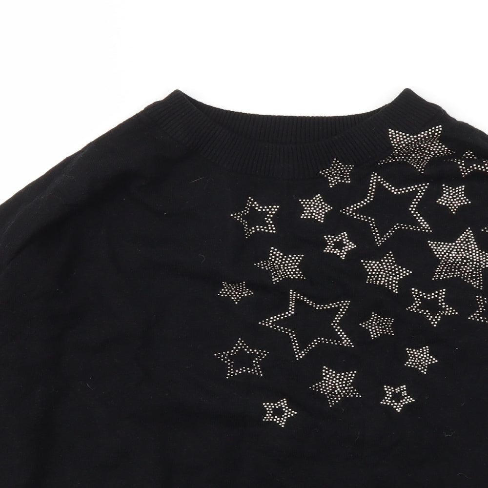 F&F Womens Black Argyle/Diamond  Pullover Jumper Size 14