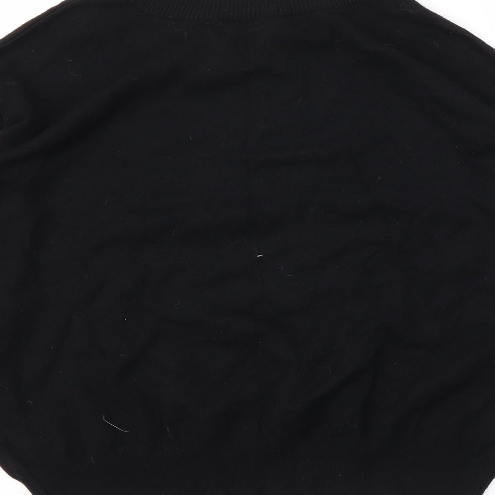 F&F Womens Black Argyle/Diamond  Pullover Jumper Size 14
