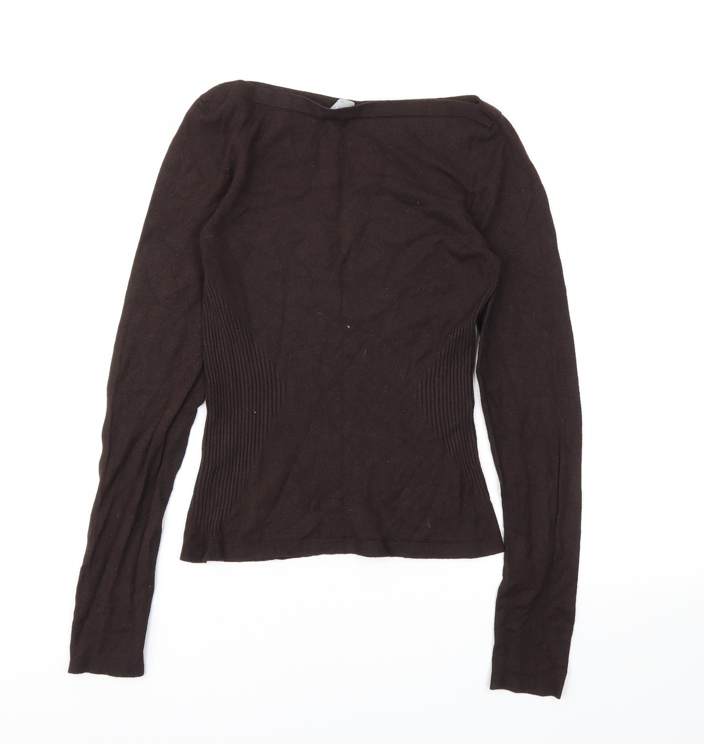 Oasis Womens Brown   Basic T-Shirt Size 8