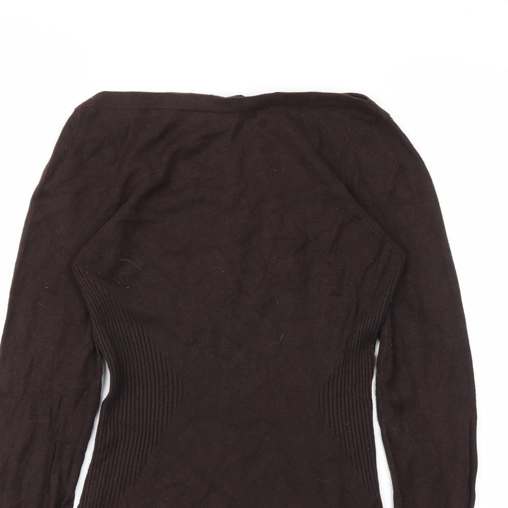 Oasis Womens Brown   Basic T-Shirt Size 8