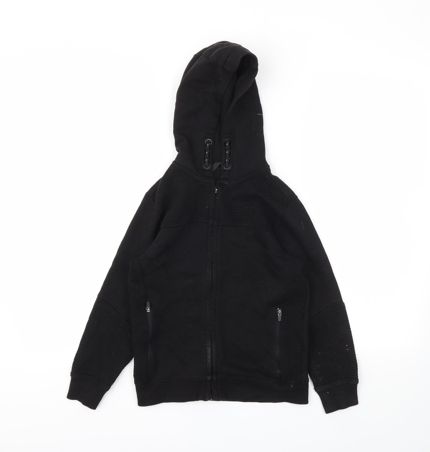 George Boys Black   Full Zip Jumper Size 7-8 Years