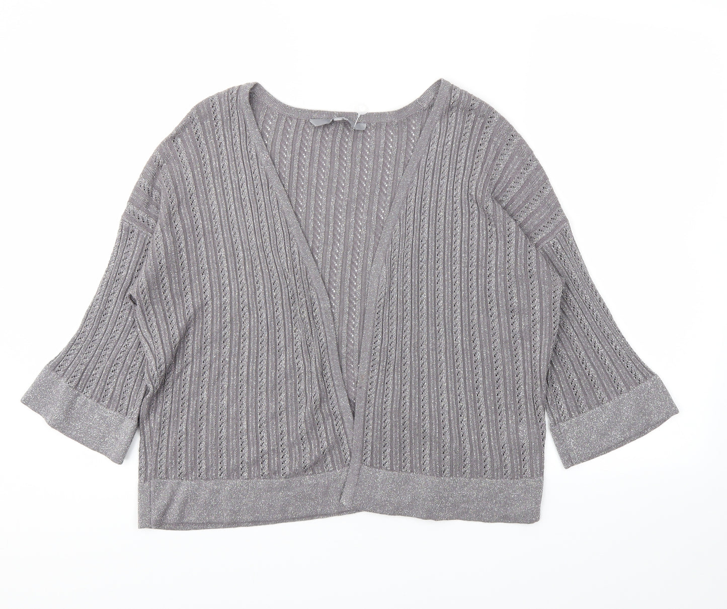 Lavitta Womens Grey   Cardigan Jumper Size L