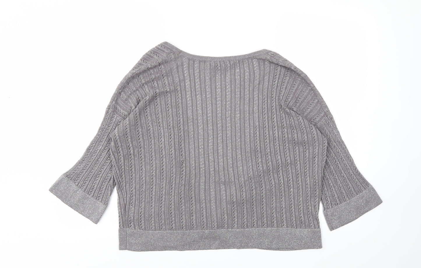 Lavitta Womens Grey   Cardigan Jumper Size L