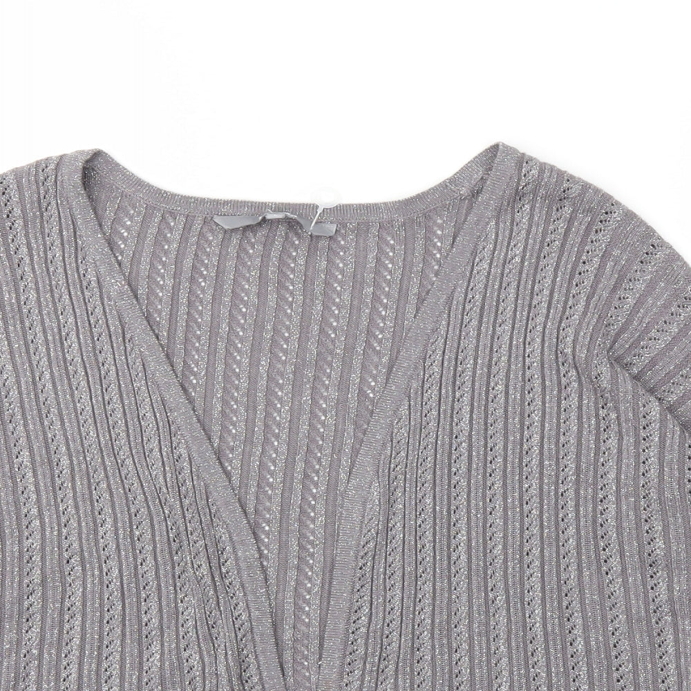 Lavitta Womens Grey   Cardigan Jumper Size L