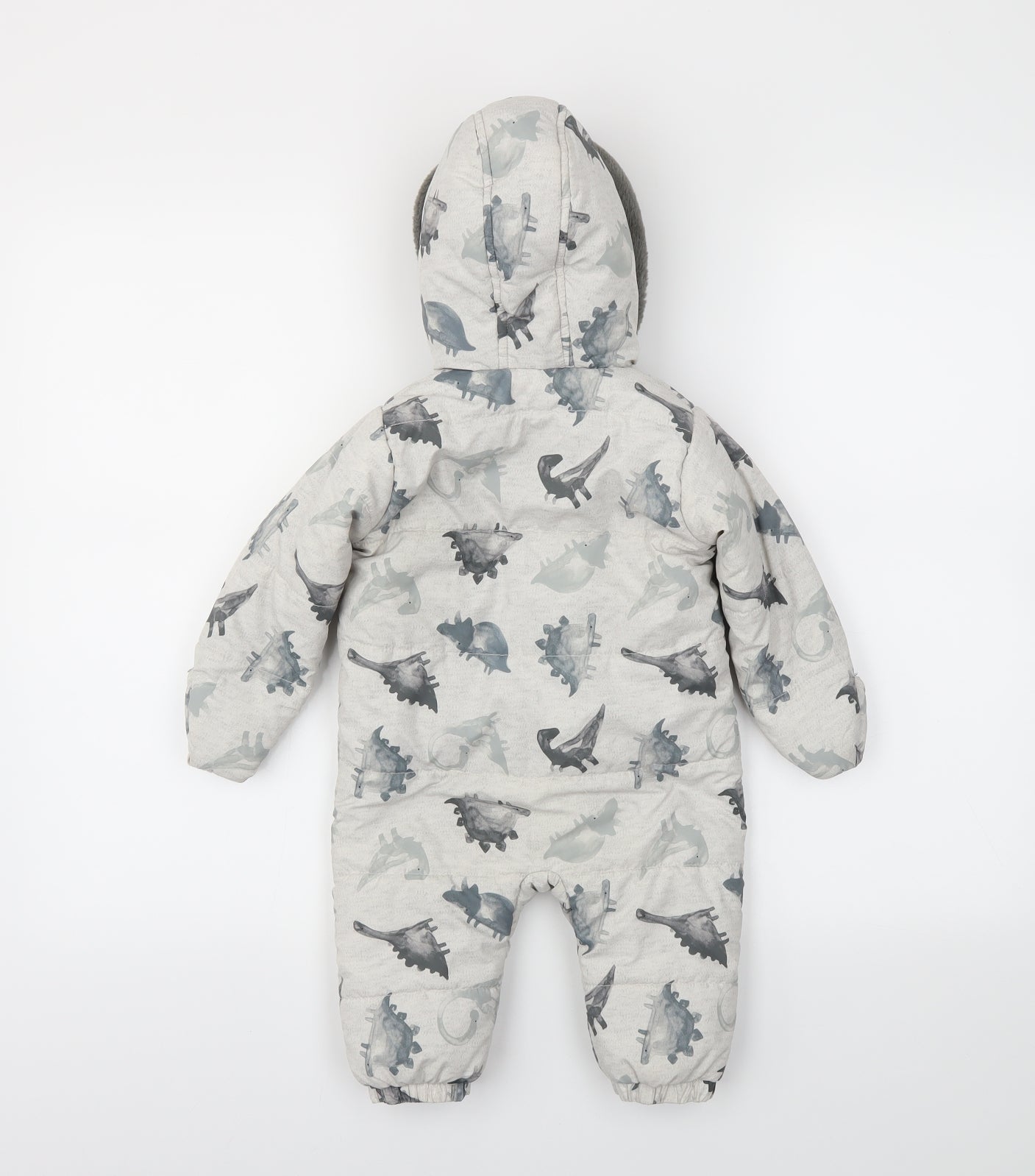 TU Boys Grey Animal Print  Babygrow One-Piece Size 6-9 Months