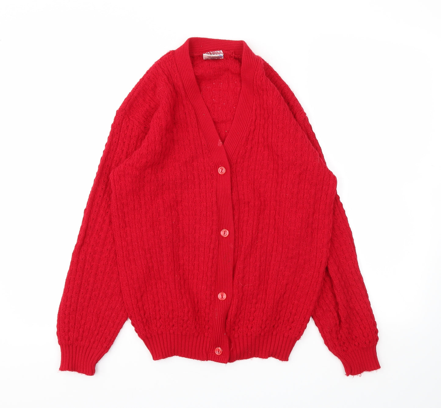 LKY Womens Red   Cardigan Jumper Size S