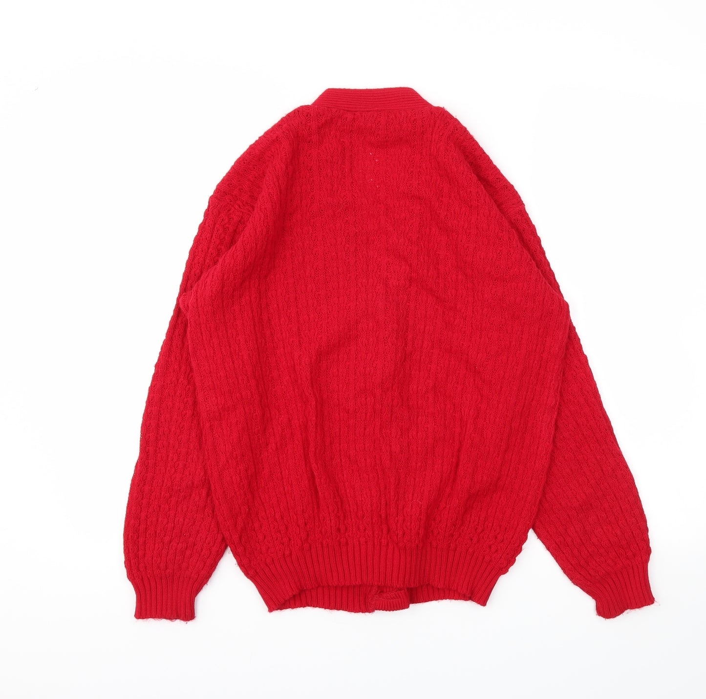 LKY Womens Red   Cardigan Jumper Size S