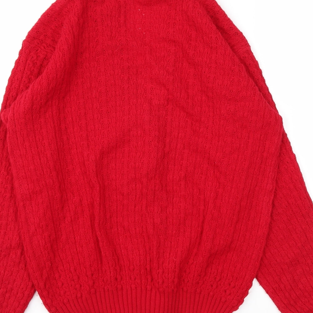 LKY Womens Red   Cardigan Jumper Size S