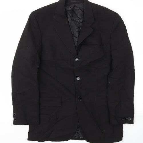 CHALITON GRAY Mens Black   Jacket Blazer Size 40
