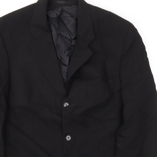 CHALITON GRAY Mens Black   Jacket Blazer Size 40