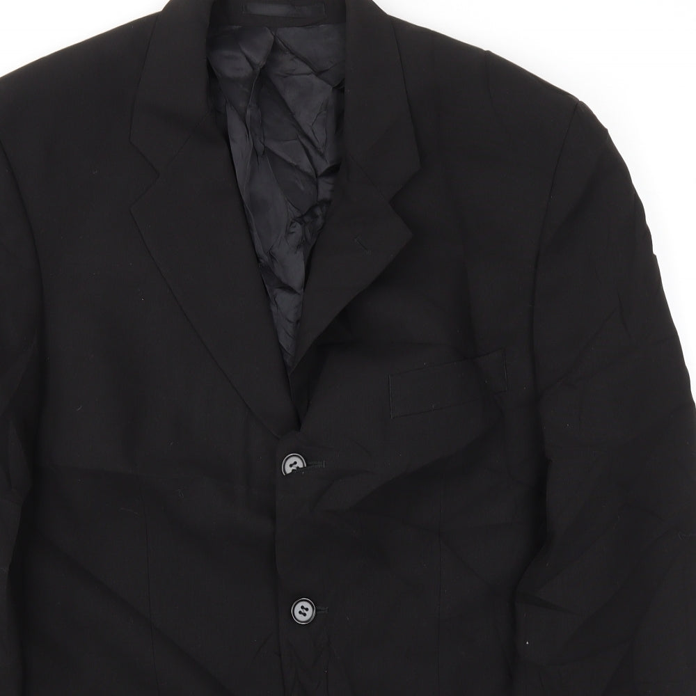 CHALITON GRAY Mens Black   Jacket Blazer Size 40