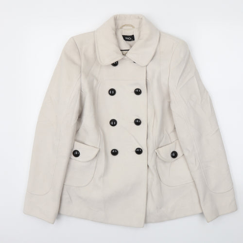 M&Co Womens Ivory   Jacket Coat Size 10