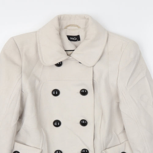 M&Co Womens Ivory   Jacket Coat Size 10
