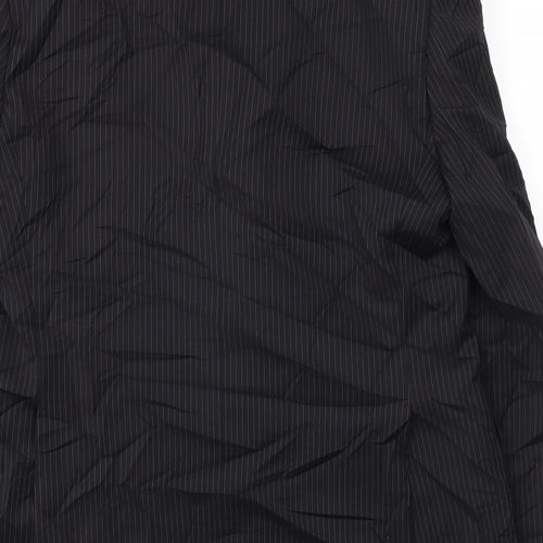 M&S Mens Black Striped  Jacket Blazer Size 42