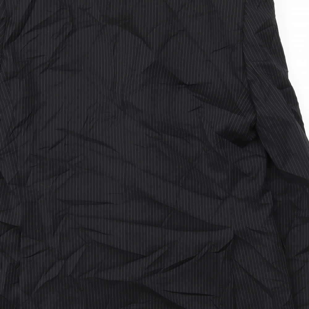 M&S Mens Black Striped  Jacket Blazer Size 42