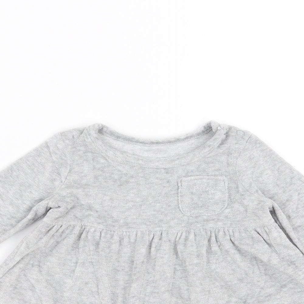 F&F Girls Grey   Fit & Flare  Size 3-6 Months