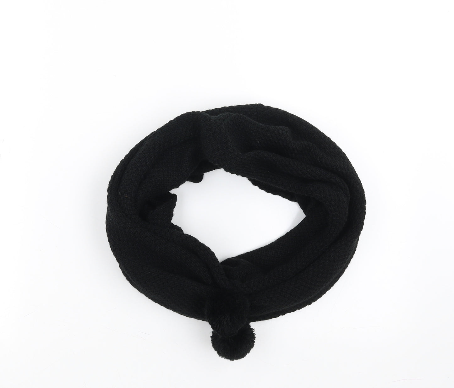 Primark Womens Black    Scarf   - pom pom, snood