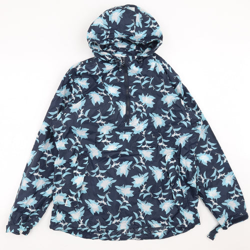Kag in a Bag Womens Blue Floral  Rain Coat Jacket Size M  - Kag in a Bag