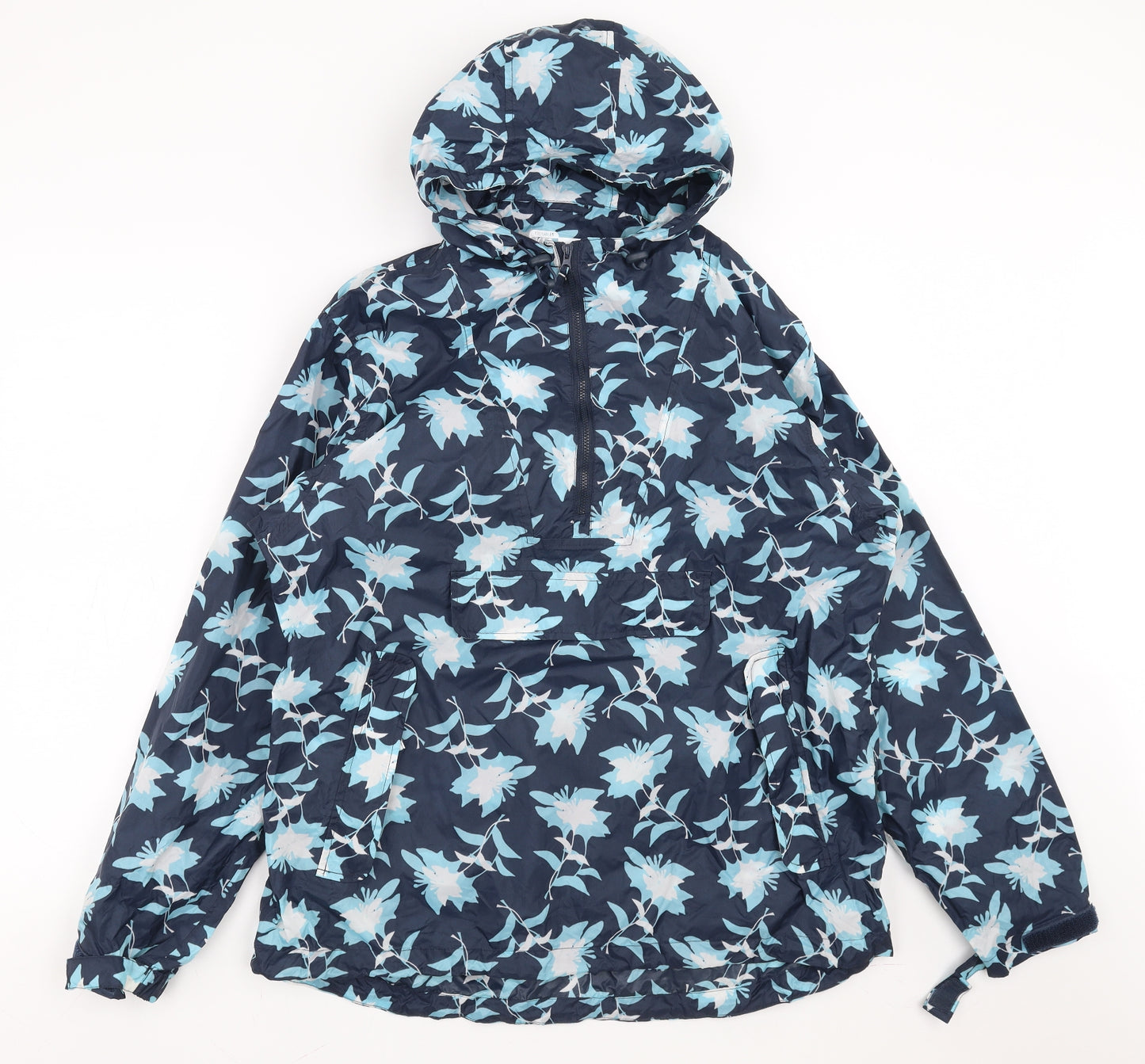 Kag in a Bag Womens Blue Floral  Rain Coat Jacket Size M  - Kag in a Bag