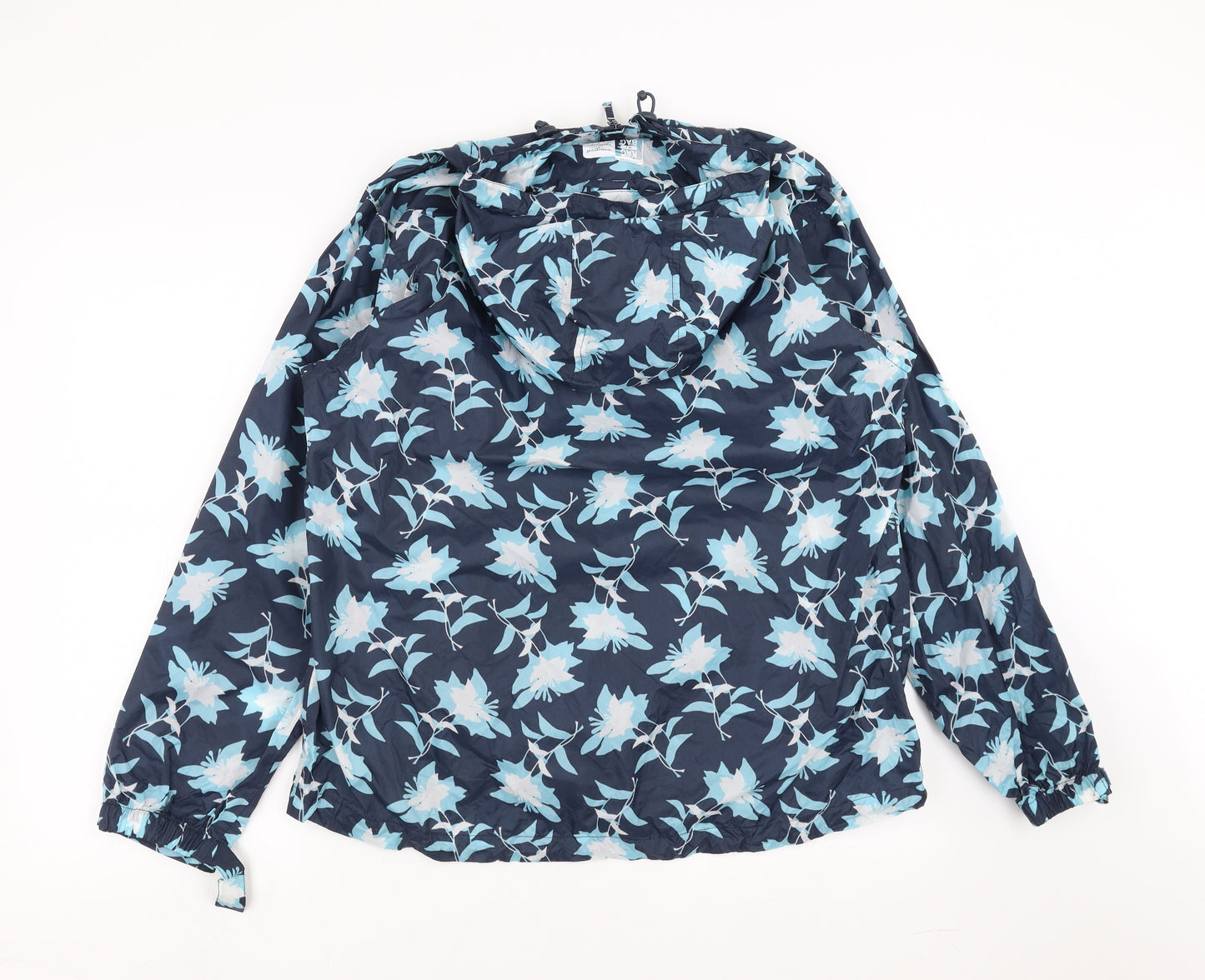 Kag in a Bag Womens Blue Floral  Rain Coat Jacket Size M  - Kag in a Bag