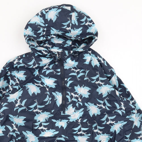 Kag in a Bag Womens Blue Floral  Rain Coat Jacket Size M  - Kag in a Bag