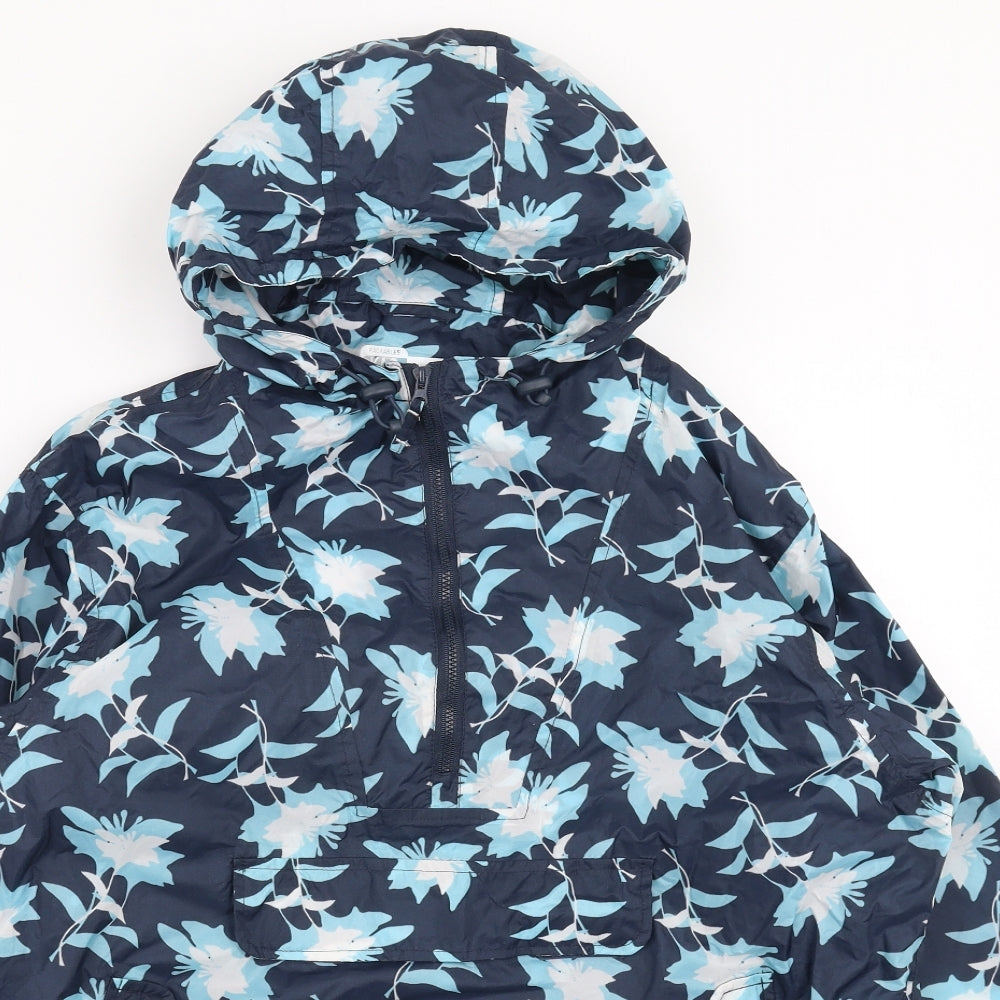 Kag in a Bag Womens Blue Floral  Rain Coat Jacket Size M  - Kag in a Bag