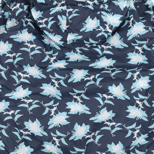 Kag in a Bag Womens Blue Floral  Rain Coat Jacket Size M  - Kag in a Bag
