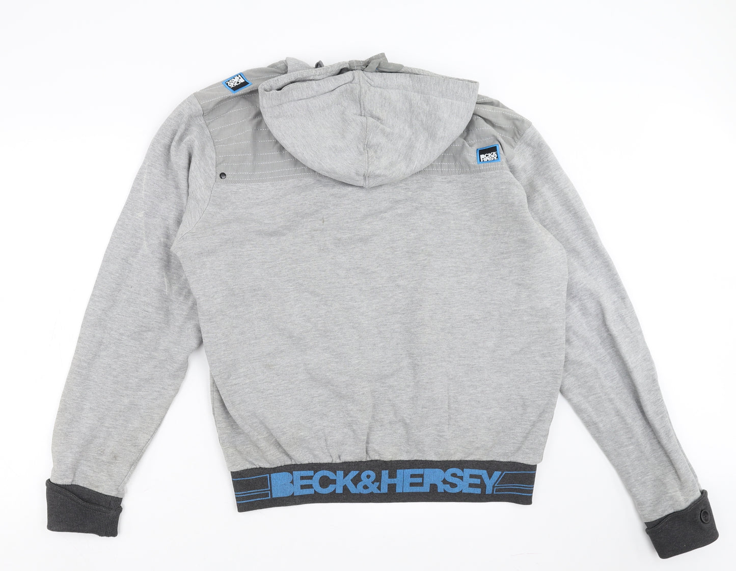 BCK & HRSY Mens Grey   Henley Jumper Size XL