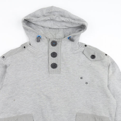 BCK & HRSY Mens Grey   Henley Jumper Size XL