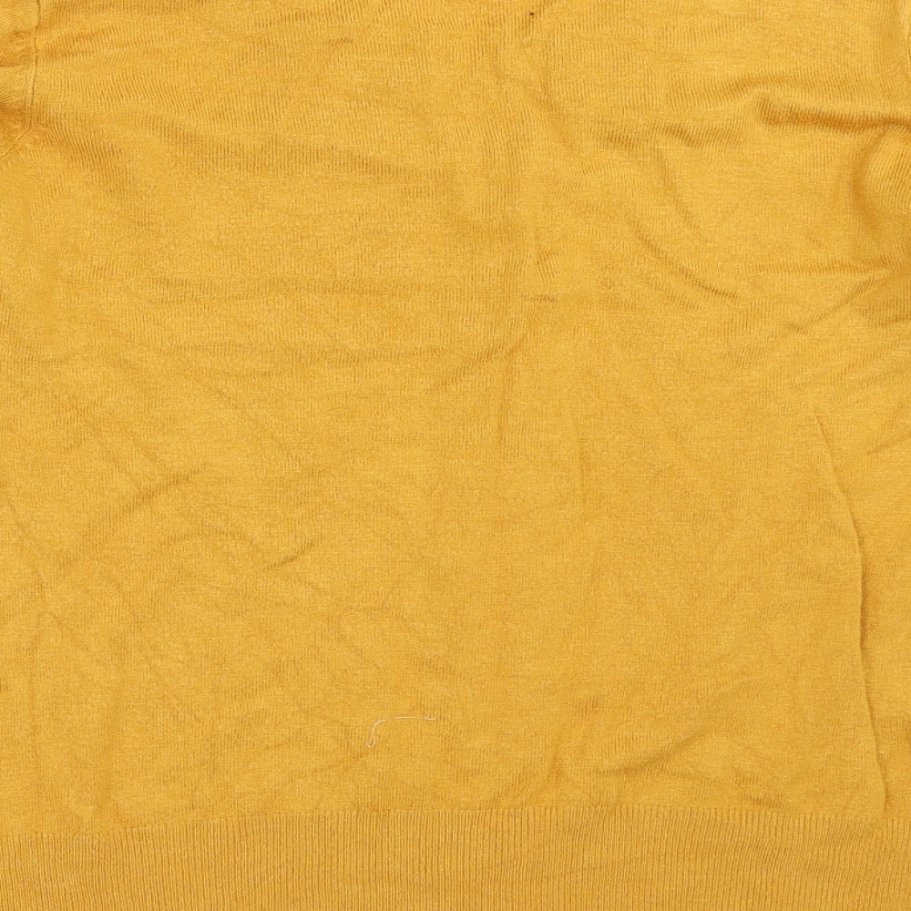 Marks and Spencer Womens Yellow   Cardigan Jumper Size 14