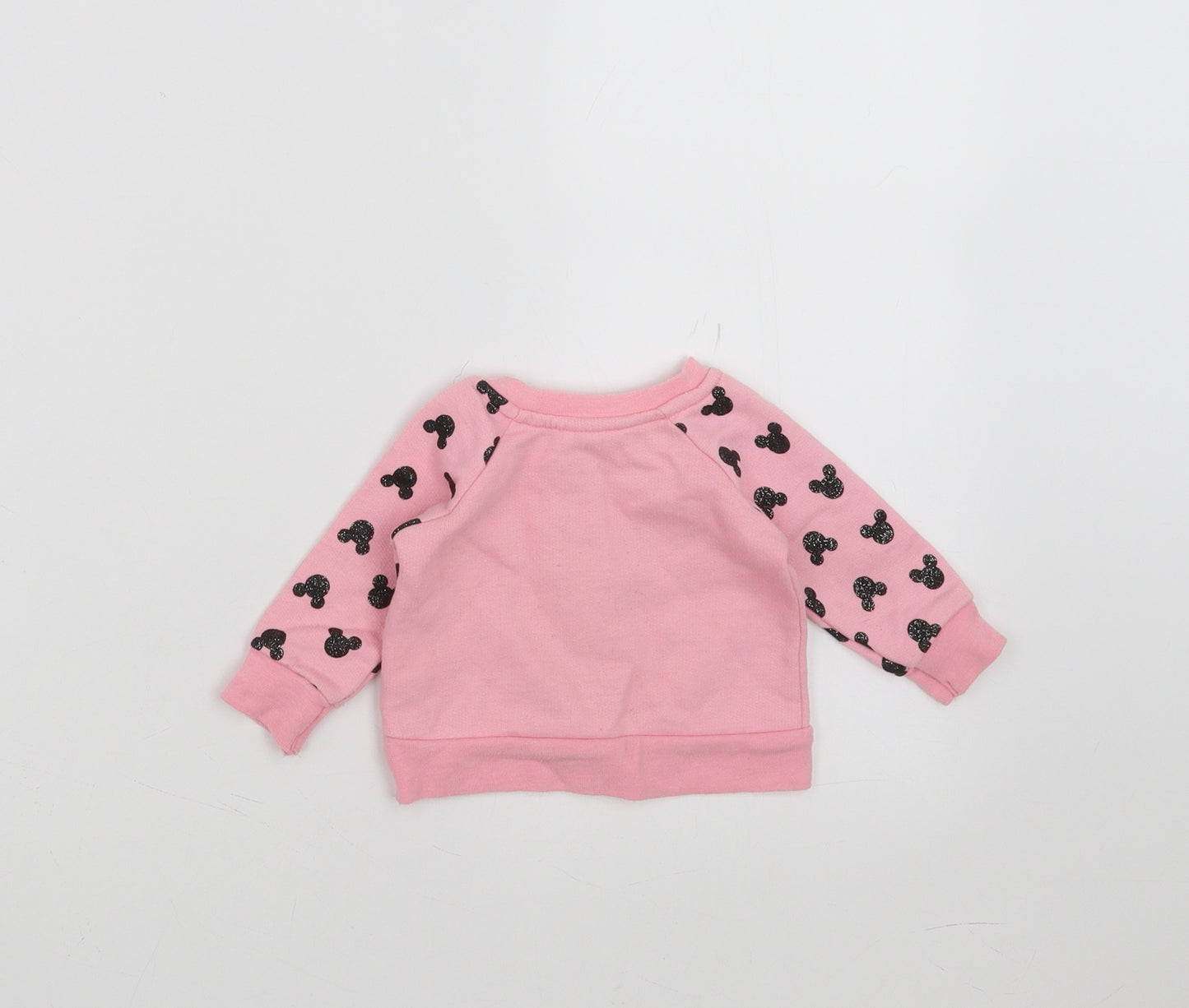 Disney Girls Pink   Pullover Jumper Size 0-3 Months  - mickey mouse