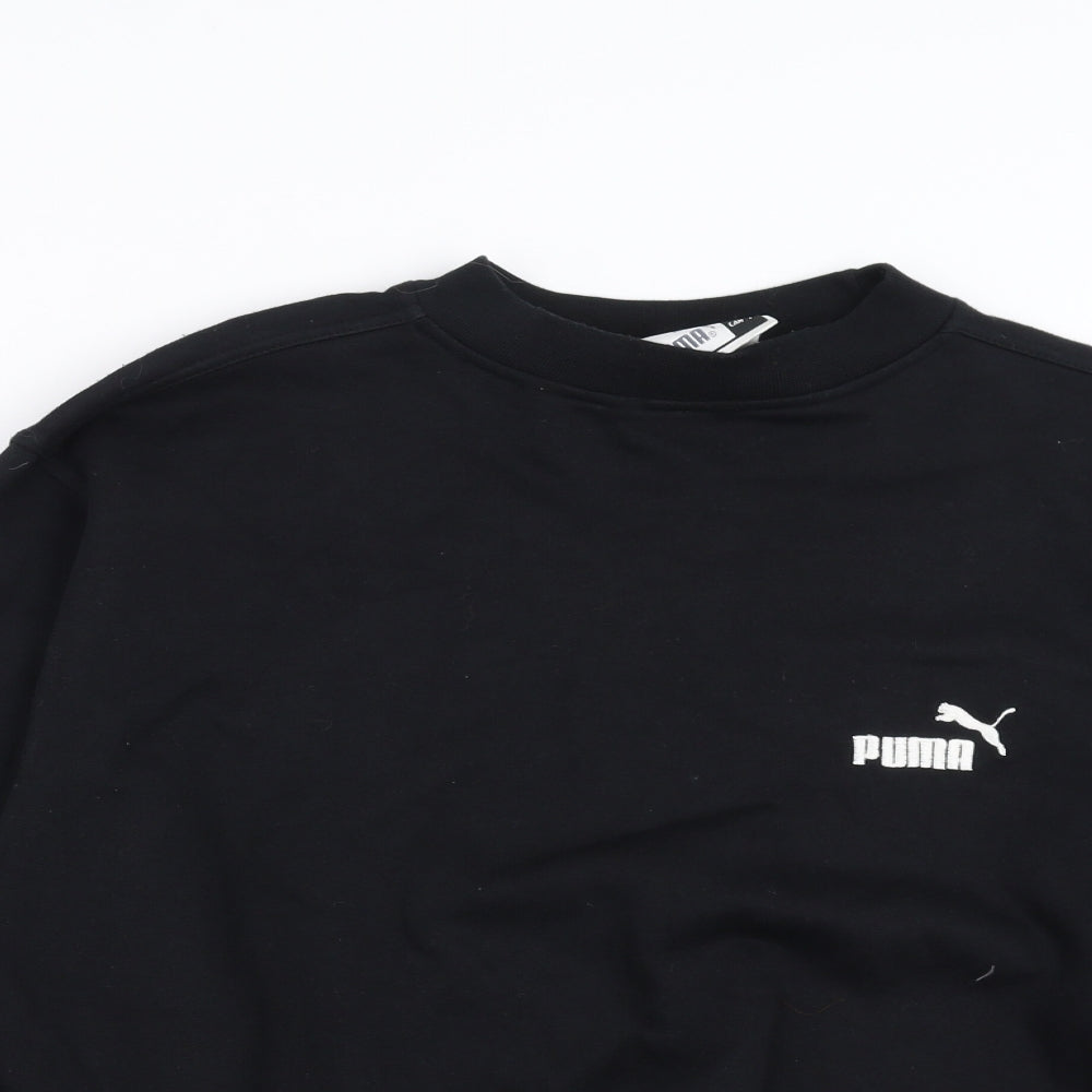 PUMA Mens Black   Pullover Sweatshirt Size S