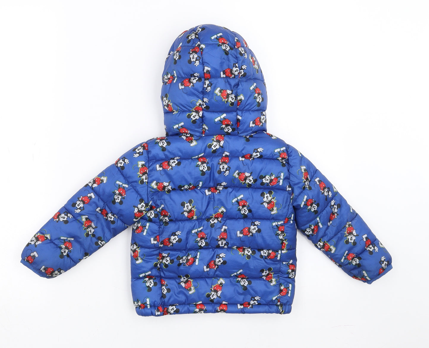 Primark Boys Blue   Puffer Jacket Coat Size 12-18 Months  - mickey mouse