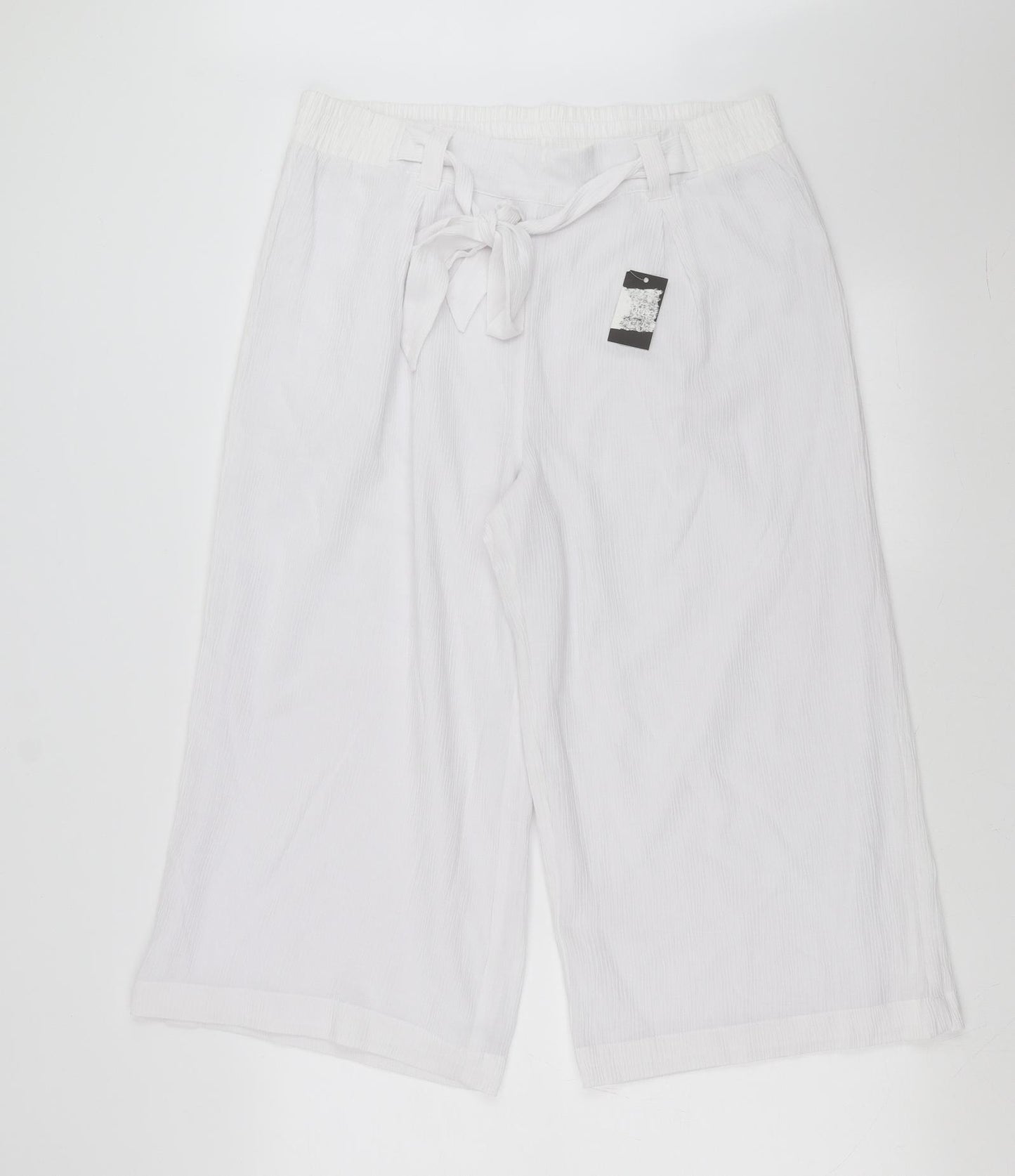George Womens White   Cropped Trousers Size 16 L21 in