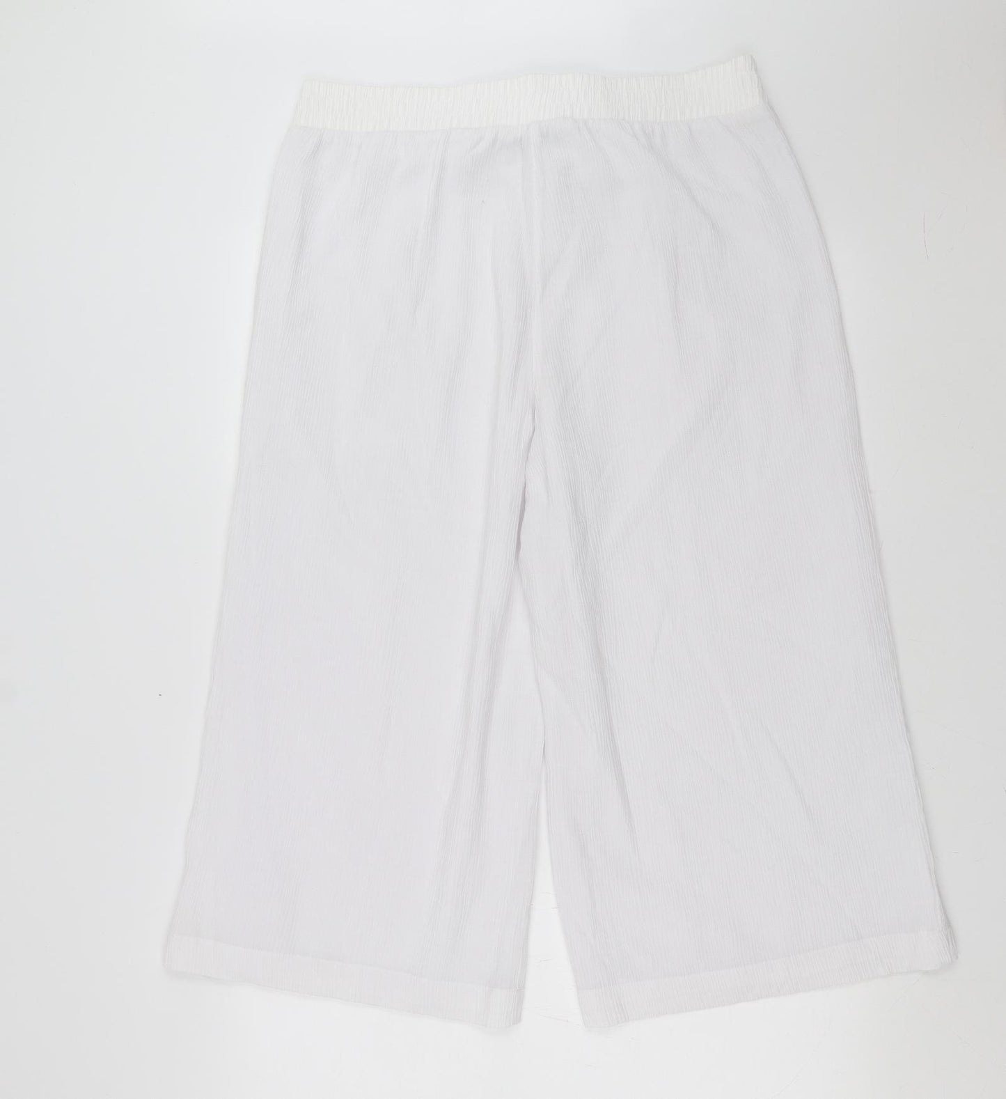 George Womens White   Cropped Trousers Size 16 L21 in