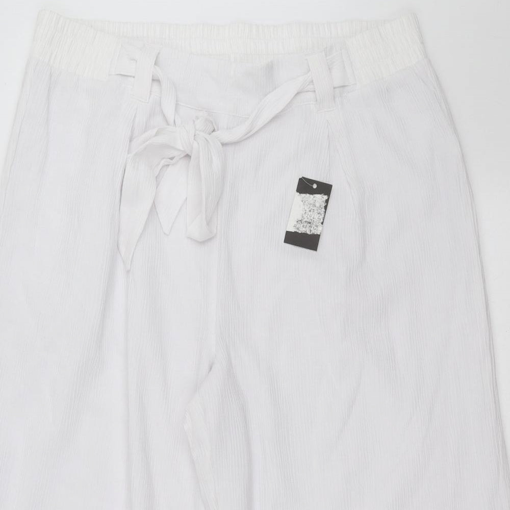 George Womens White   Cropped Trousers Size 16 L21 in